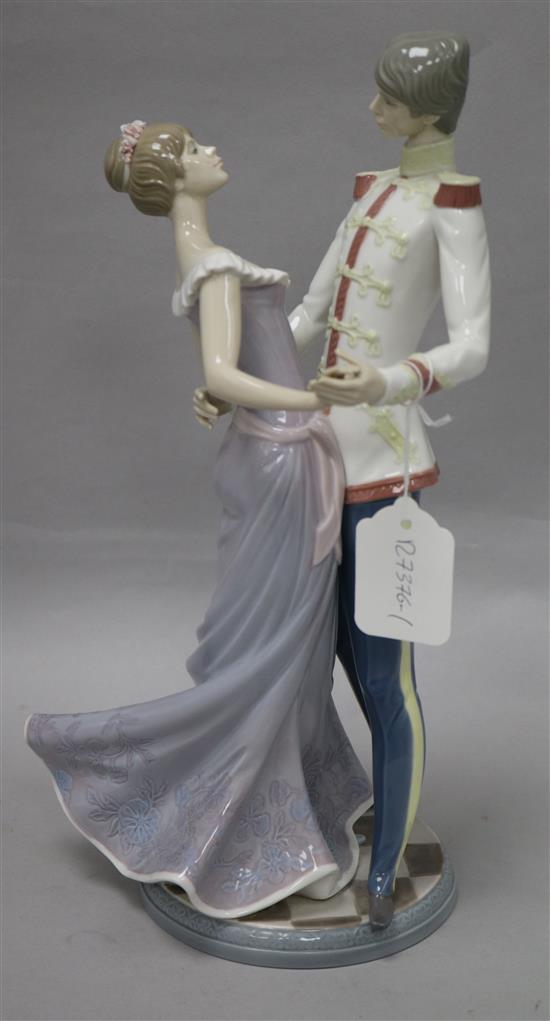 A Lladro figural group, At The Ball, no. 5398, 35cm.